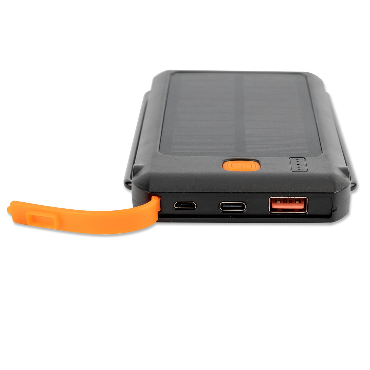 Solar Powerbank TitanPack Flex 10000mAh mit Ständer und Taschenlampe schwarz  orange - 21
