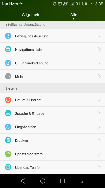 android-einstellungen
