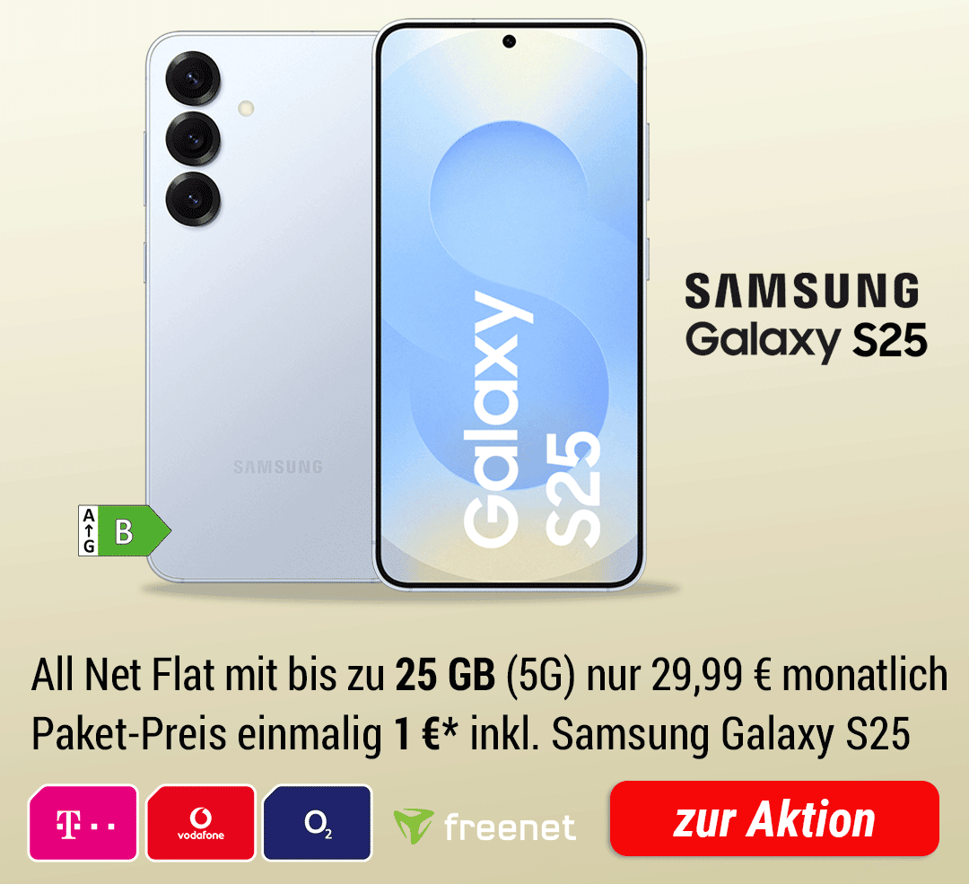 Samsung Galaxy S25 mit bis zu 25 GB 5G