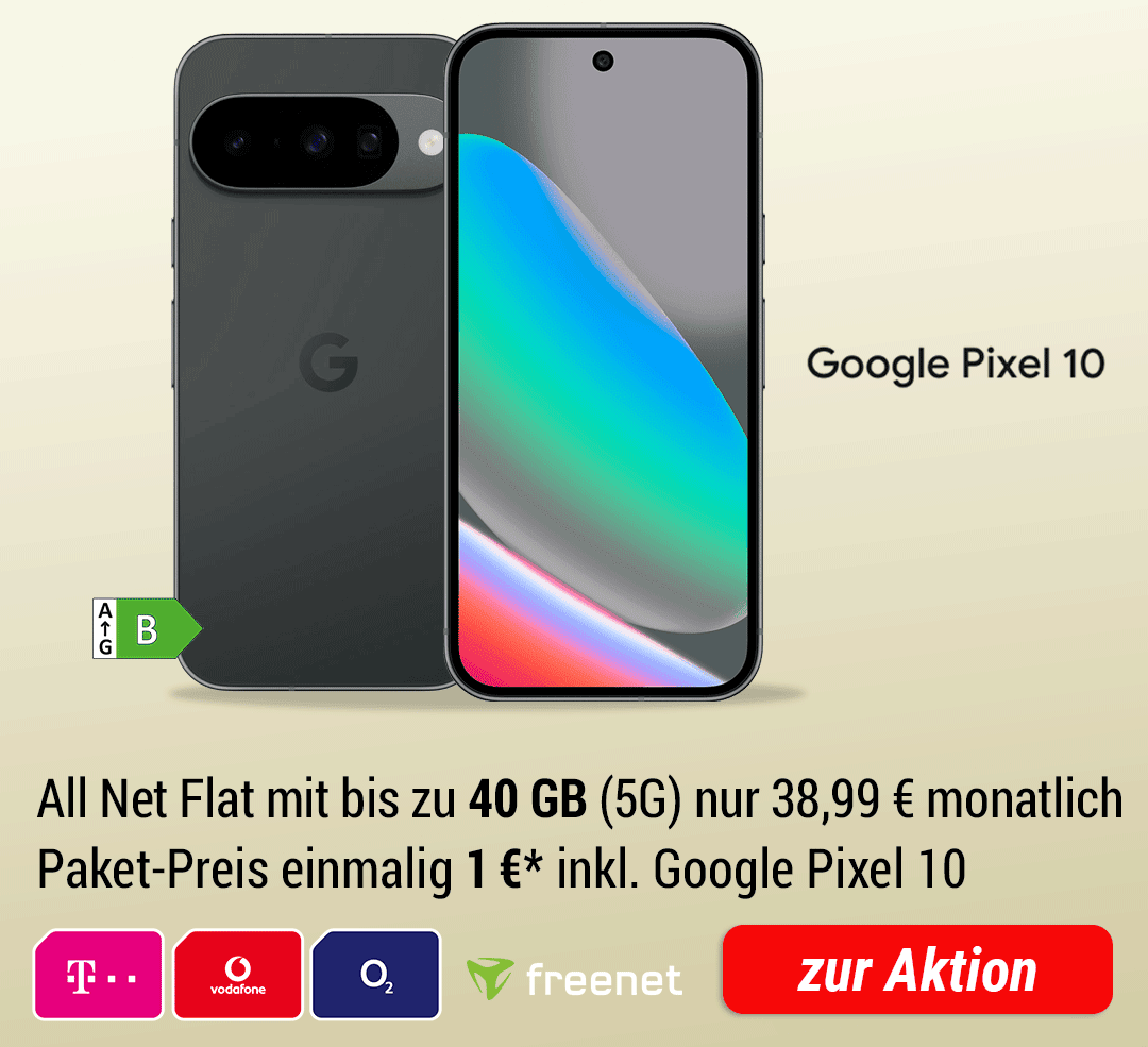 Google Pixel 10 mit bis zu 40 GB 5G