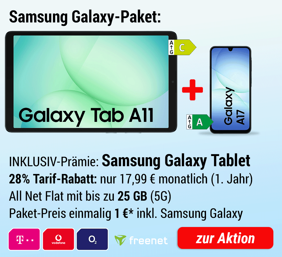 Samsung Tablet INKLUSIVE + Samsung Galaxy A17 + Cover